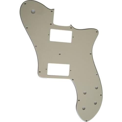 Pleroo Custom Guitar pickgaurd - For 72 Tele Deluxe Reissue Guitar Pickguard With PAF Humbucker , 3 Ply vintage Yellow