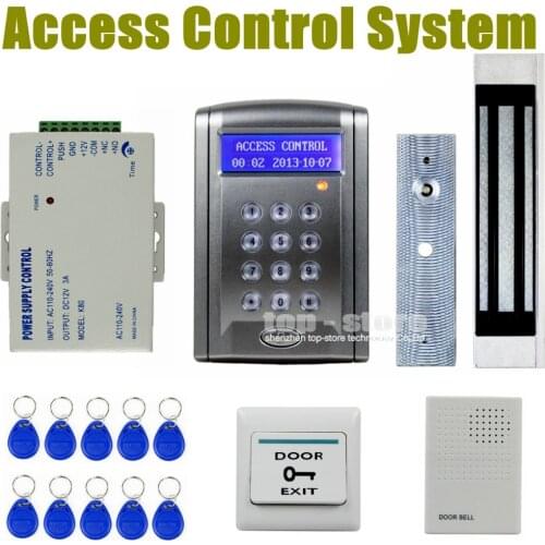DIYSECUR Remote Control 180kg 350 LBs Kit Electric Magnetic Door Lock Access Control RFID 125KHz ID Card Security System