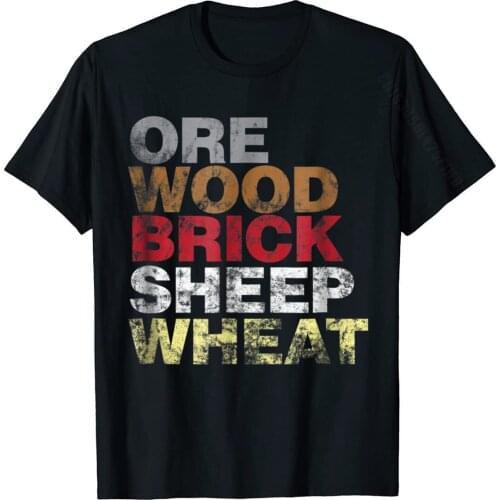 Ore Wood Brick Sheet Wheat Funny Settlers Board Game Shirt Cotton Printed On Tees Brand Men Tshirts Casual
