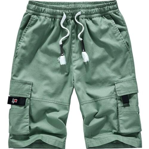 Plus size 8XL New Men knee length Shorts Casual Male Military Cargo Shorts Knee Length Mens Summer Short Pants Homme Sweatpants