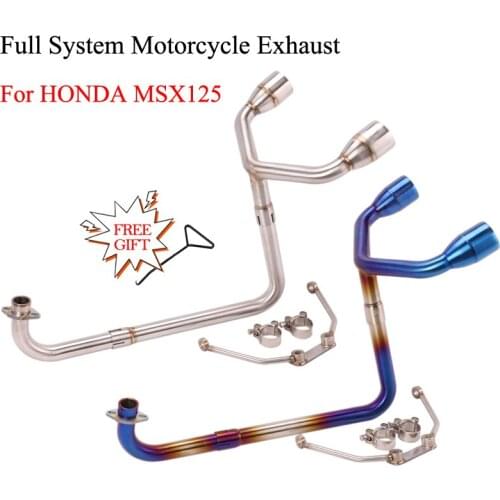 Slip On For HONDA MSX125 MSX 125 Motorcycle Exhaust Escape Moto Modified Silencer Front Tube Connection Link Pipe