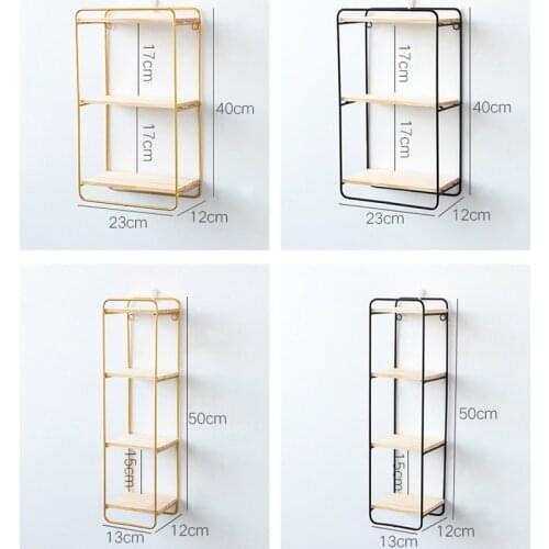 Creative Nordic Style Wall Pendant Decoration Iron Shelf Decorative Wall Shelf Home Organization and Storage Room Organizer