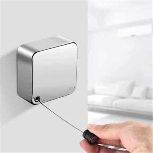 Invisible Clothesline Retractable Stainless Steel Drying Rope Balcony Wall-Mounted Punch Free Dryer Home Clothes Storage Rack