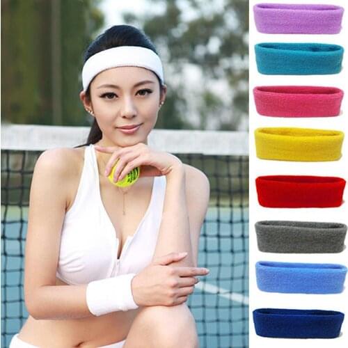Women men Sports Sweatband Yoga Fitness Stretch Sweat Sweatband Hair Band Gym Sports Safety Headband Headwear