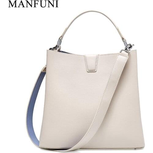 Women Handbags 2019 Genuine Leather Woman Shoulder Messenger Bags Large Shopper Bag Ladies Women Bag Bucket Fashion tote Handbag