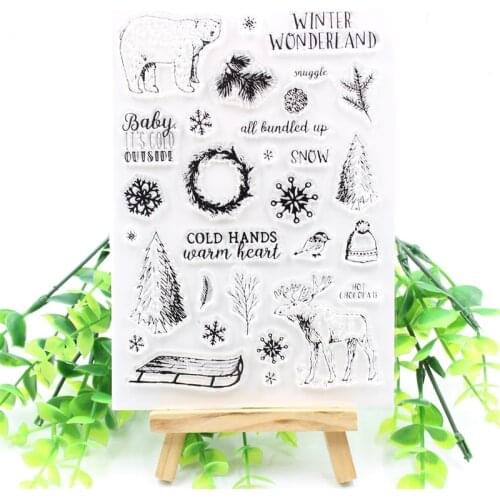 Winter Wonderland Transparent Clear Silicone Stamp/Seal for DIY scrapbooking/photo album Decorative clear stamp 670