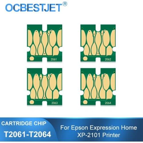 206 T206 T2061 T2062 T2063 T2064 Ink Cartridge Chip For Epson Expression Home XP-2101 XP2101 Printer One Time Use Chips