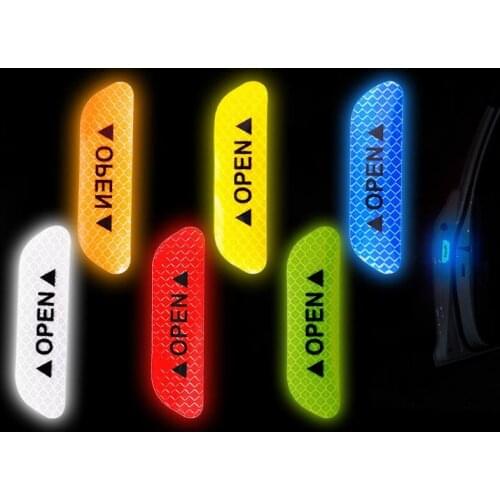 Car reflective stickers, four pieces, reflective strips, reflective tapes, auto parts, exterior ribbons