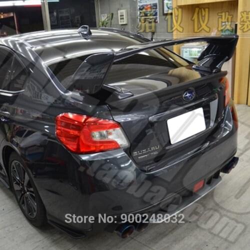 For 2007-2016 Subaru WRX STI OE Style ABS Plastic Unpainted Color Rear Roof Spoiler Wing Trunk Lip Boot Cover Car Styling