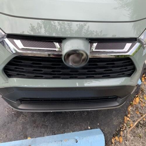 For Toyota Rav4 Rav 4 Limited/LE/XLE/Hybrid 2019 2020 Front Upper Grille Grill Molding Trim Sticker Accessories Car Styling