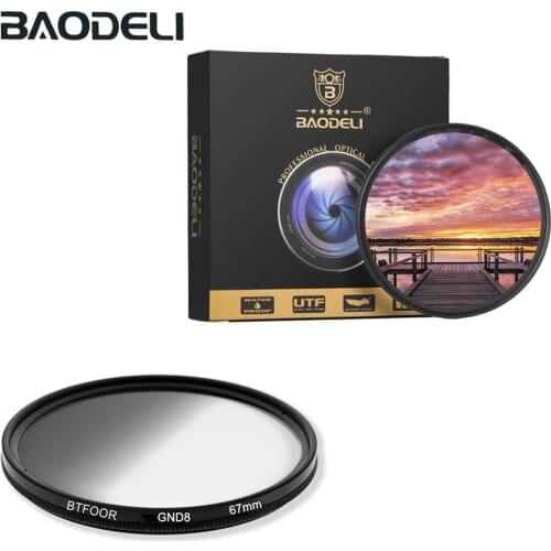BAODELI Gradient Gnd Filter 49 52 55 58 67 72 77 82 Mm For Camera Canon Lens M50 600d Nikon D3200 D3500 D5100 D5600 Sony A6000