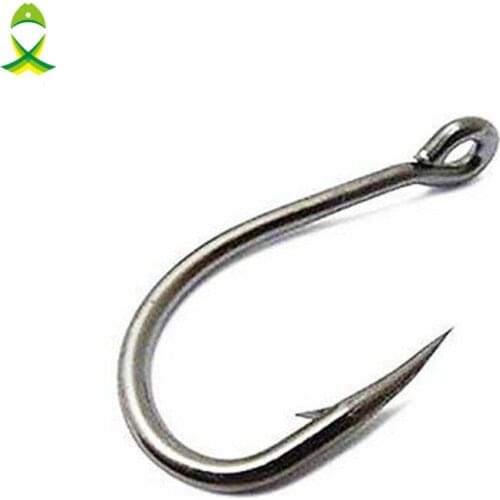 JSM 100pcs 9260 High Carbon Steel Fishing Hooks Sea Fishing Faultless Oshaughnessy Bait Fishhooks Size 2/0 3/0 4/0 6/0 7/0
