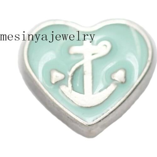Best Quality 10pcs anchor floating charms for glass locket Min amount $15 per order mixed items, FC-991