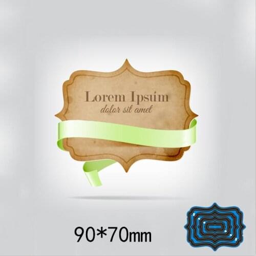 90*70mm tags frame new Metal Cutting Dies for decoration card DIY Scrapbooking stencil Paper Craft Album template Dies