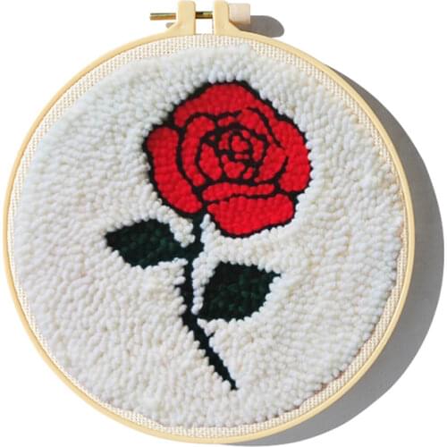 RosePunch Needle Embroidery Kit for Beginners Easy Embroidery DIY Needlework Wool Work Home Decor Anime Embroidery Kit