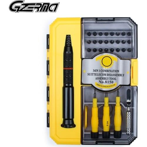 GZERMA 34 In 1 Mobile Phone Repair Tool Set Professional Precision Screwdriver Kit For Apple iPhone iPad Laptop Disassembly Tool