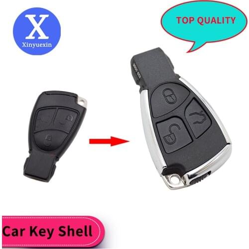 Xinyuexin Uncut Blade New Modified New Smart Remote Key Shell 3 Buttons for Mercedes Benz B C E S ML CLK CL W203 Super Quality