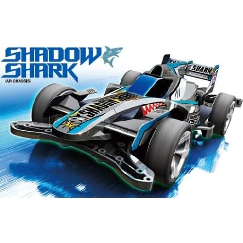 Genuine Tamiya Shadow Shark MINI 4WD Car with Silver Plated Wheel Hub AR Chassis 18704