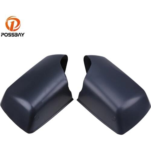 POSSBAY Car Side Rear View Rearview Mirror Cover for BMW X5 E53 3.0d/3.0i/4.4i/4.6is/4.8is 1999-2006 Matte Black Car Replacement