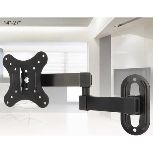 10KG Adjustable 14 - 27 Inch TV Wall Mount Bracket Flat Panel TV Frame Support 15 Degrees for LCD LED Monitor Flat Pan