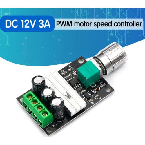DC 6V 12V 24V 28VDC 3A 80W PWM Motor Speed Controller Regulator Adjustable 3A Motor Speed Controller Regulator