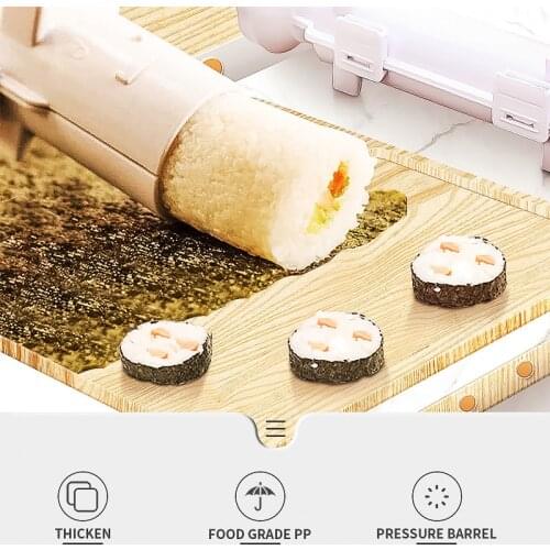 Sushi Maker Roller Rice Mold Making Kit Mold Bazooka DIY Tools White Sushi Rice Meat Bento Accessories Making Kitchen Tools