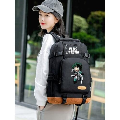 Anime My Hero Academia Backpack Boys Girls Schoolbag BookBags Women Men Bagpack Teenagers Canvas Men Laptop Travel Shoulder Bags