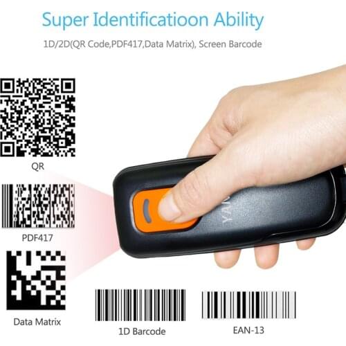 P1620 Bluetooth Wireless 2D Barcode Scanner Pocket QR Bar code Reader PDF417 Matrix Code Scanner for IOS Android Windows