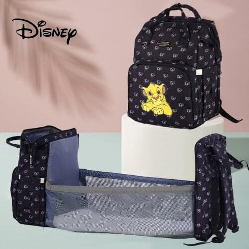 Disney Lion King Diaper Bag Dual-Purpose Bed Bag Mommy Baby Bag Waterproof Maternity For Baby Care Nappy Bag Travel Stroller Bag