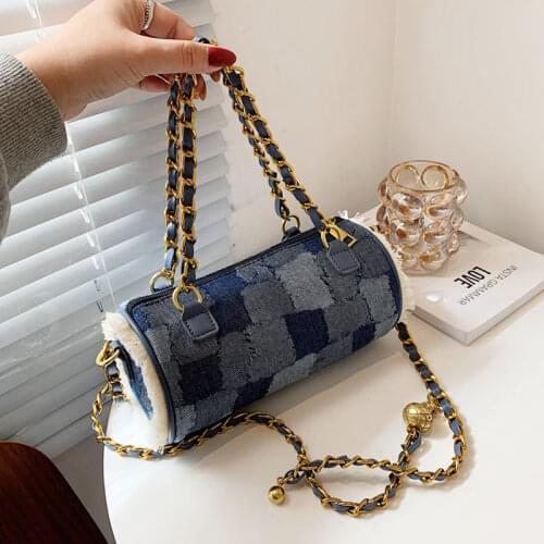 YoReAi 2021New Denim Women Handbag Fashion Womens Bucket Bag Messenger Pack High Quality Retro Shoulder Crossbody Bags Simple
