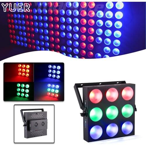 LED 9x10W RGB 3IN1 Blinder Matrix DMX512 Beam Light Stage Effect Lighting Good For DJ Disco Party Dance Floor Clubs Decorations