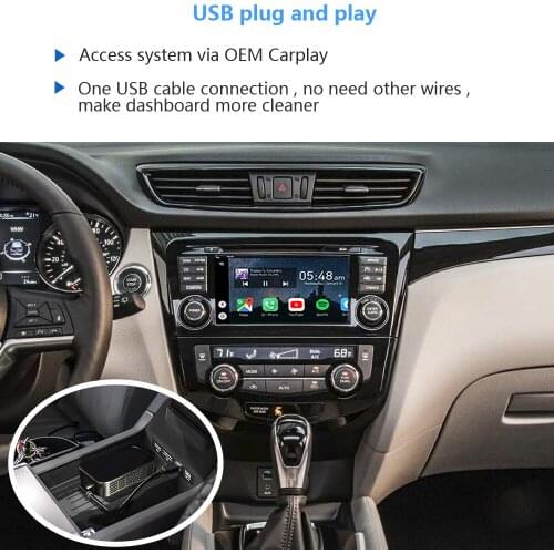 Video AI Box for Nissna Kicks Qashqai X-Trai Sylphy Altima with Built in CarPlay, Supports Mirror Link Multimedia Android WIFI