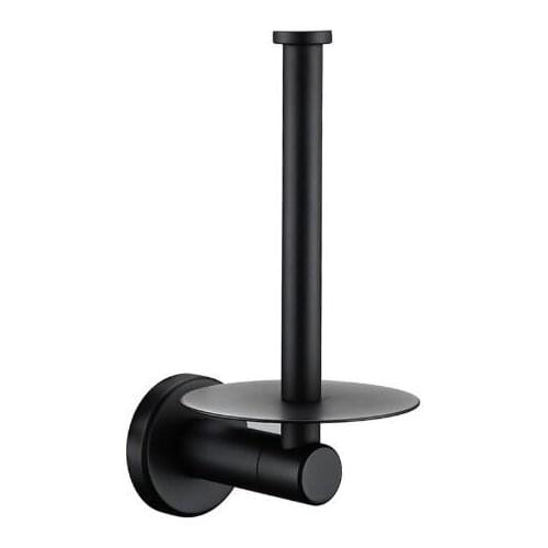 Vidric Brushed Stainless Steel Portarrollos Wall Mounted Round Tazas Toilet Rolling Kitchen Paper Holder In Matt Black Or 304