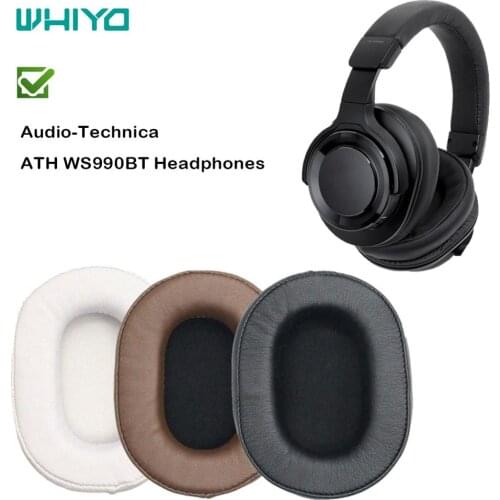 Whiyo 1 pair of Replacement EarPads for Audio-Technica ATH WS990BT Headphones Sleeve Ear pad Pillow Muff Cover Cups