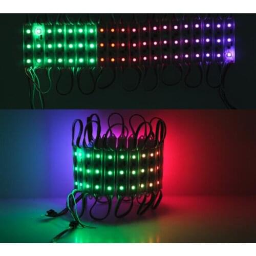WS2801 IC 5050*3 SMD 5050 3 LEDS RGB Pixels Digitally controllable LED Pixel Module Light waterproof DC12V