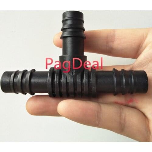 10 Pcs 13mm/16mm Barbed Tee Connectors Garden Water Connection Pipe Agruculture Irrigation Hose Splitters Three Ways Connector
