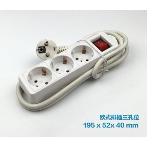 3 hole Euro Socket With Switch European Standard Towboard German Row Bar German Socket GS/CE Certification