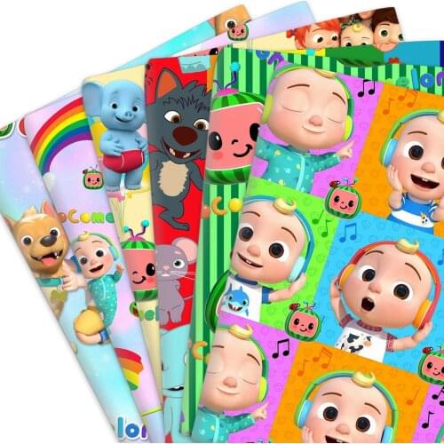 50*145cm Music Cartoon 100% Pure Cotton Polyester Cotton Material Patchwork Sewing Quilting Fabrics Quilt Needlework DIY Cloth