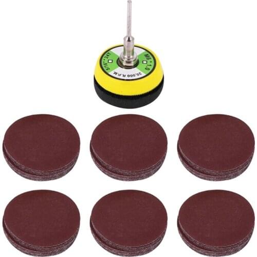 60 Pcs Sanding Paper Grinding Wheel With 50Mm Polishing Pad Adapter, Grits Grinding Pad Grit Paper, Size 100, 240, 600, 800, 100