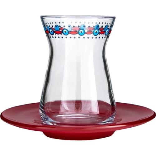 Karaca Lal 6 Person Tea Set