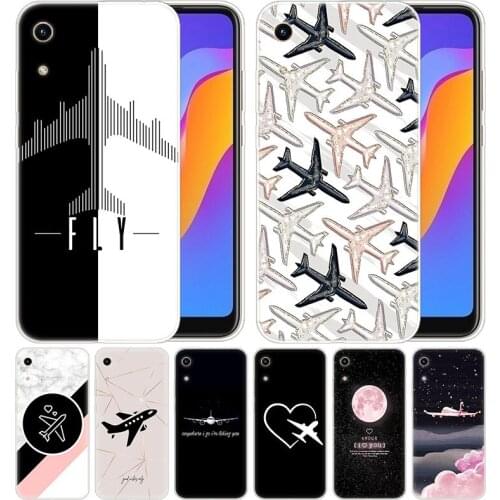 Aircraft Airplane fly travel in the Sky Case for Huawei Honor 9X 8A 7A 20 Pro 7X 8X 7S 8S 8 9 10 Lite View 20 20i 10i Play TPU