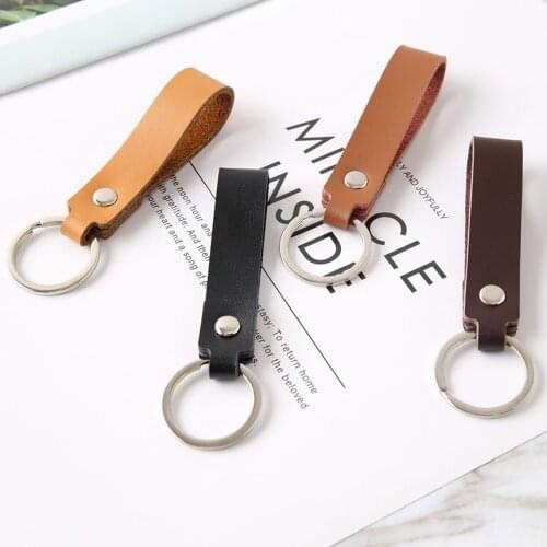 Genuine Leather Keychain Holder Pocket For Car Keys Wallet Clip Ring Women Men Handmade Handbags Accessories Diy Gift