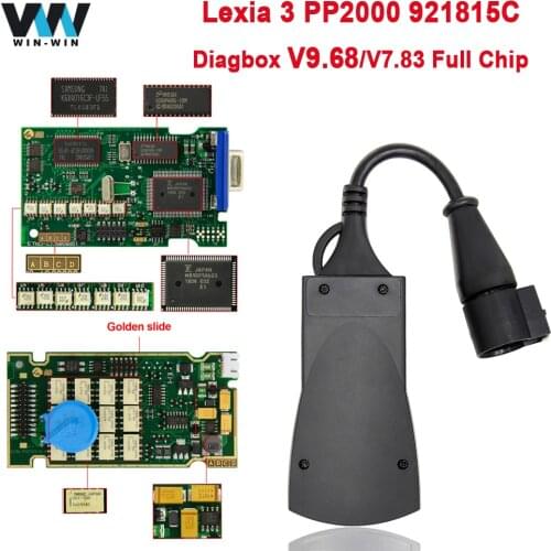 Full Gold Chip Lexia 3 PP2000 921815C Diagbox V7.83 Lexia3 PP 2000 Scanner For Citroen/Peugeot OBD OBD2 Car diagnostic Auto Tool