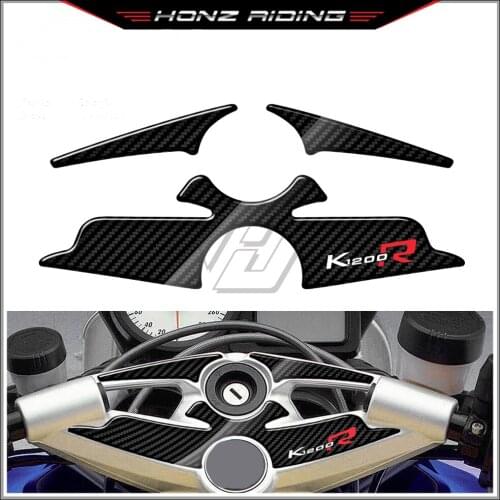 For BMW K1200R Sport Version UP To 2010 3D Carbon-look Upper Triple Yoke Defender