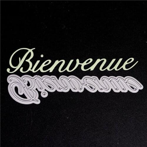 French Word Metal Cutting Dies For Diy Scrapbooking Die Cut New 2018 Cuts For Paper Card Making Craft Embossing Welcometampons