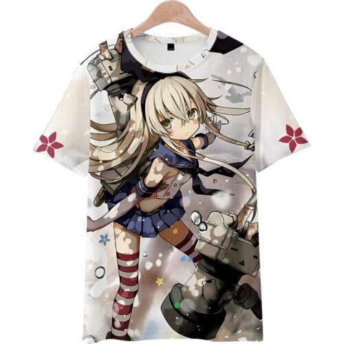 High-Q Unisex Kantai Collection hoppou seiki T-Shirt Tee T Shirt Kantai Collection shimakaze Short Cotton Casual T-Shirt TShirt