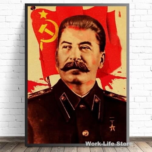 HD Print Joseph Stalin Portrait Wall Art Canvas Painting Posters Prints Wall Pictures for Living Room Home Decor Artwork Cuadros