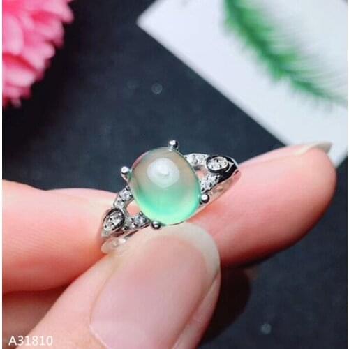 KJJEAXCMY Fine jewelry 925 pure silver inlaid with natural grape stone ladies rings