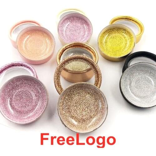 Round wholesale eyelashes package eyelash packaging box lash boxes packaging faux cils mink lashes magnetic cases vendors