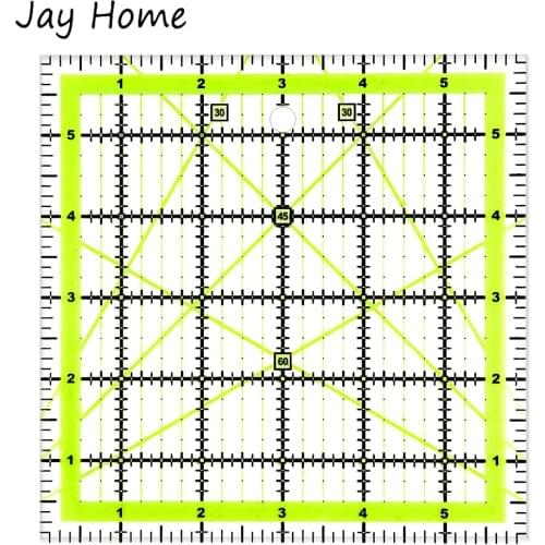 6"X6" Square Quilting Rulers Fabric Leather Cutting Ruler Acrylic Quilters Rulers for Patchwork DIY Crafts Stitching Sewing Rule